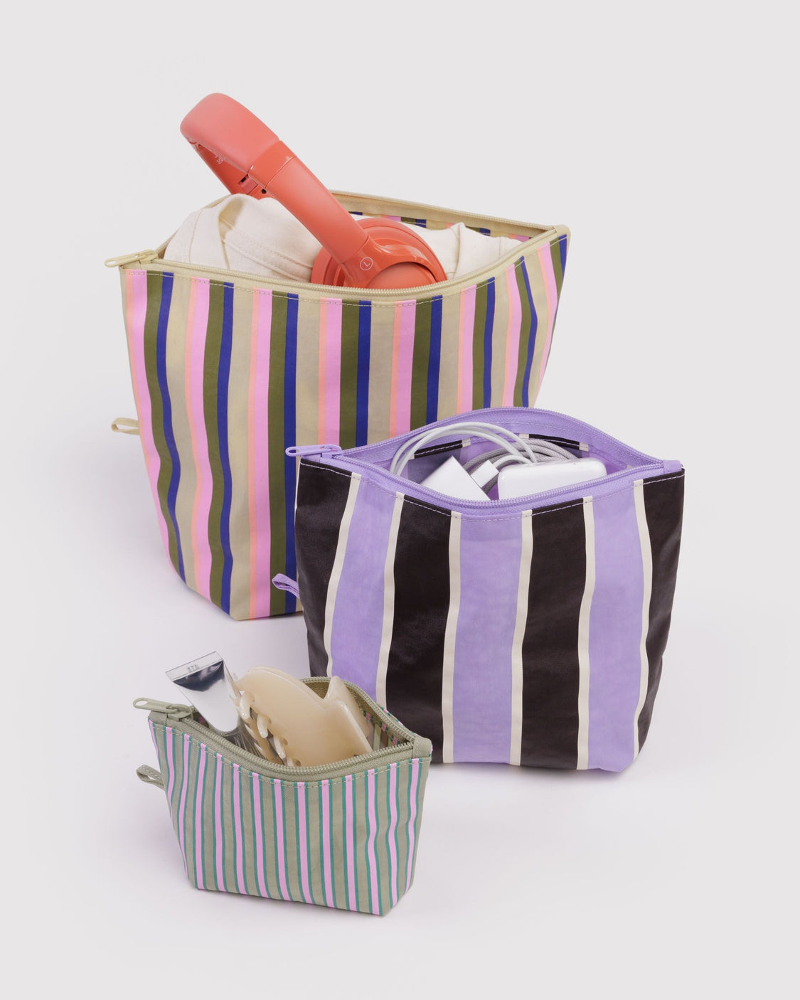Go Pouch Set - Candy Shop Stripes - Bright Storage Pack