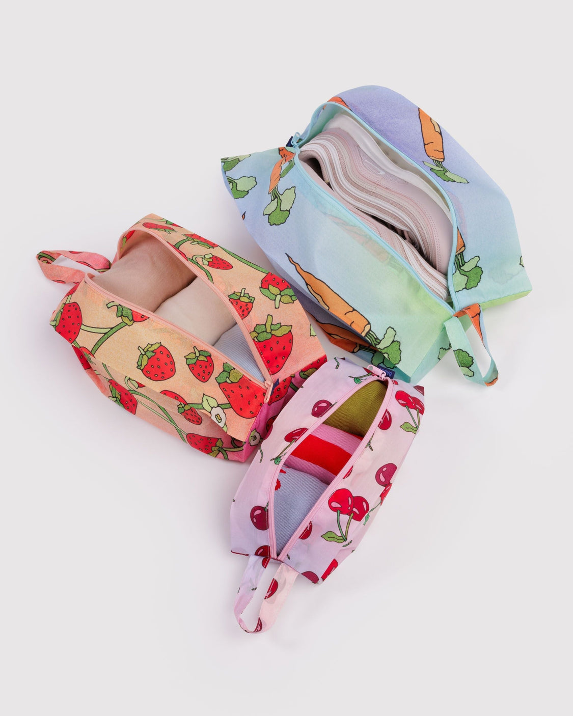 3D Zip Set - Carrots & Berries - Clean Pocket Storage