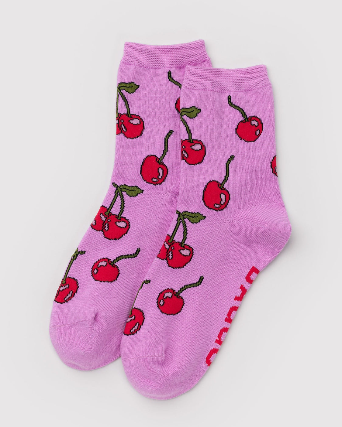 Crew Sock - Cherries - Cozy Spa Step