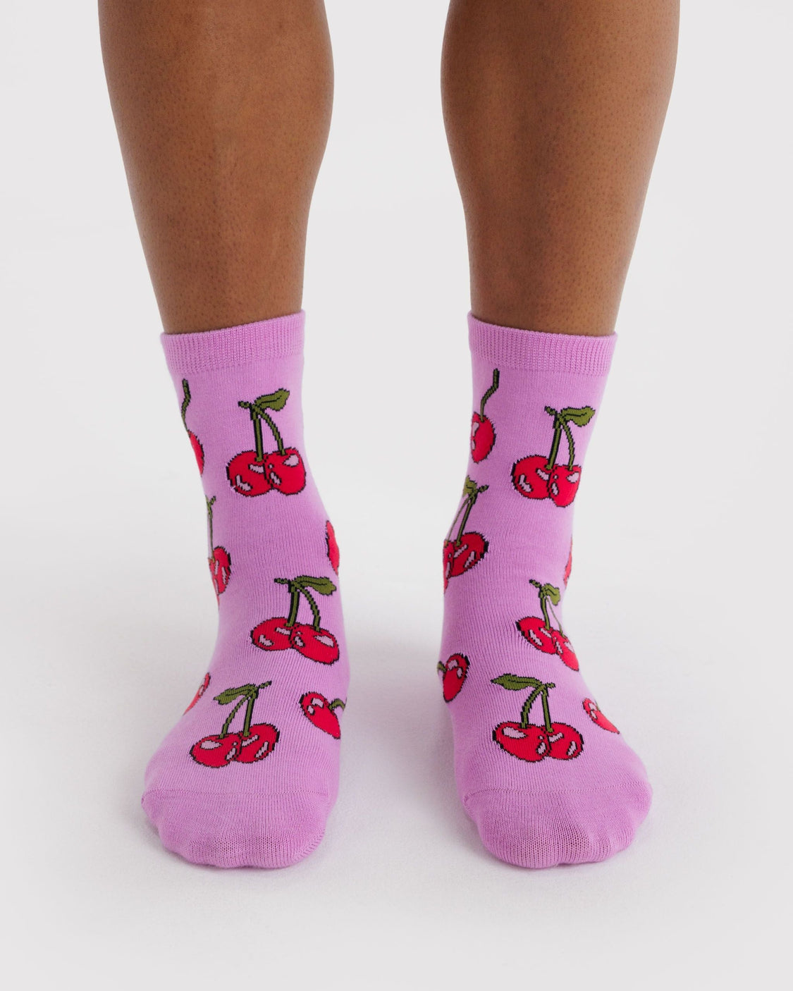 Crew Sock - Cherries - Cozy Spa Step