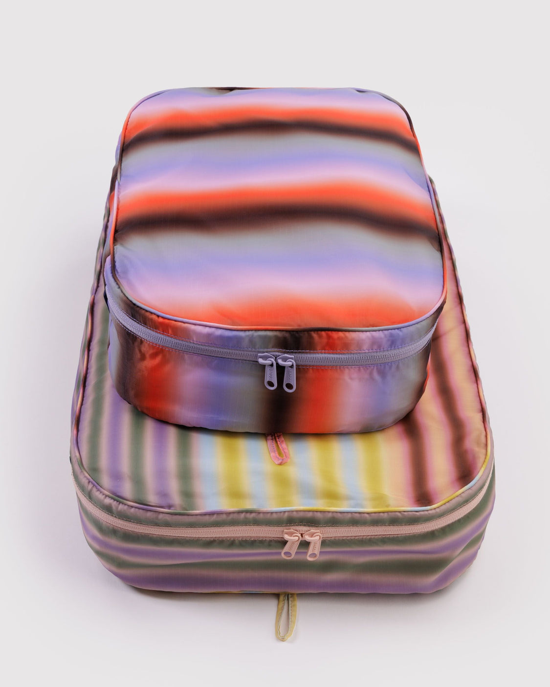 Large Packing Cube Set - Gradient Stripes - Bright Travel Organizer