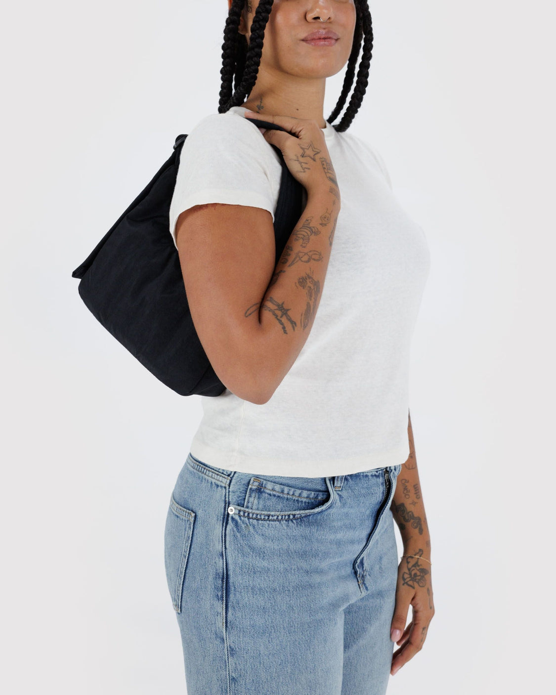 Mini Nylon Shoulder Bag - Black Key Leash - Modern Home Pick
