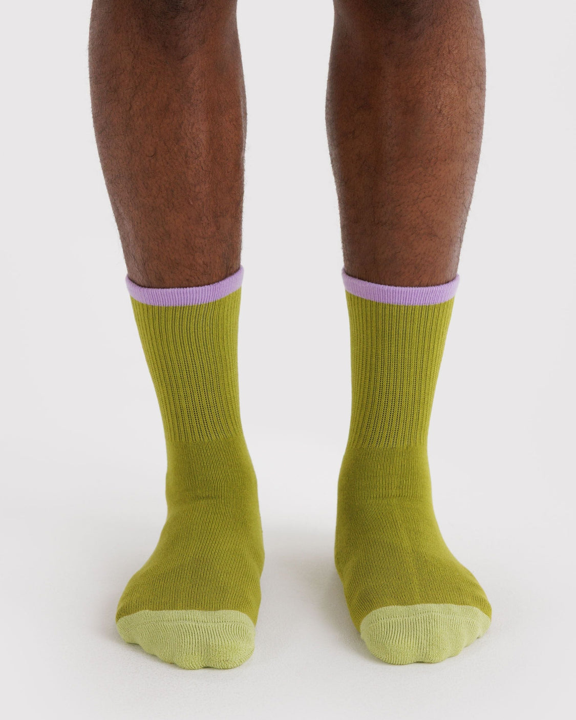 Ribbed Sock - Olive Mix - Home Touch